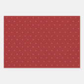 Vakantie polka dot en plaid patronen rood groen inpakpapier vel (Voorkant 3)