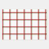 Vakantie polka dot en plaid patronen rood groen inpakpapier vel (Voorkant 2)