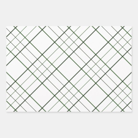 Vakantie polka dot en plaid patronen rood groen inpakpapier vel (Voorkant)