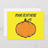 Vakantie pompoen stijl tekening briefkaart (Voorkant / Achterkant)