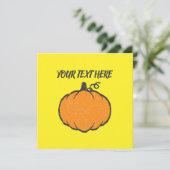 Vakantie pompoen stijl tekening kaart (Staand voorkant)