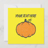 Vakantie pompoen  stijl tekening kaart (Voorkant)