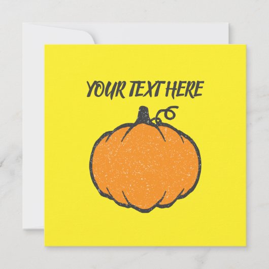 Vakantie pompoen stijl tekening kaart (Voorkant)