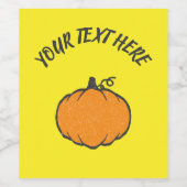 Vakantie pompoen  stijl tekening wijn etiket (Enkel label)