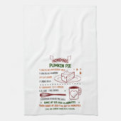 Vakantie pompoen taart recept Kerstmis Theedoek (Verticaal)