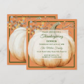 Vakantie Pompoen Thanksgiving Diner Uitnodiging (Voorkant / Achterkant)