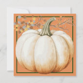 Vakantie Pompoen Thanksgiving Diner Uitnodiging (Achterkant)