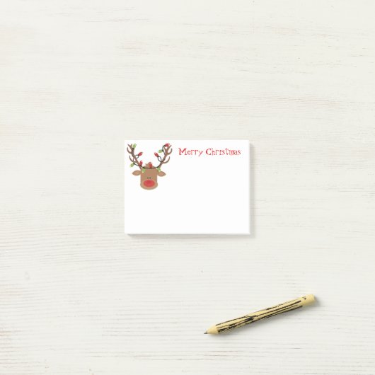 Vakantie Post-it-Notes-Rudolph Post-it® Notes (Op bureau)