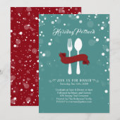 Vakantie Potluck Dinner Uitnodiging (Voorkant / Achterkant)