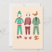 Vakantie pyjama slumber kerstfeest kaart (Achterkant)