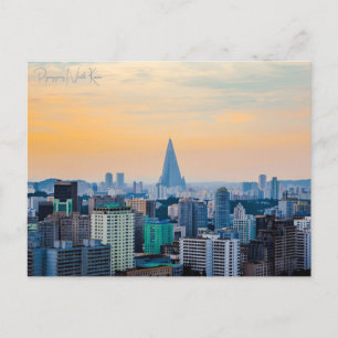 Vakantie Pyongyang Noord-Korea Briefkaart
