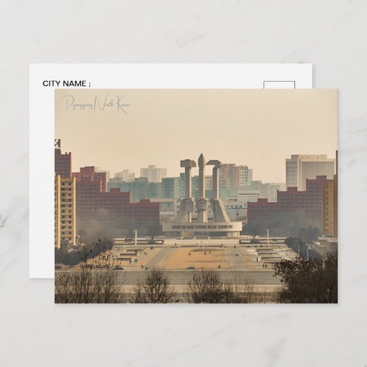 Vakantie Pyongyang Noord-Korea Briefkaart (Voorkant / Achterkant)