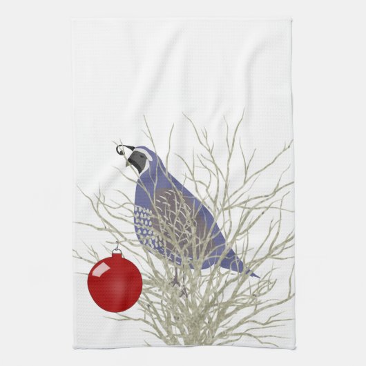 Vakantie Quail Keuken Handdoek (Verticaal)