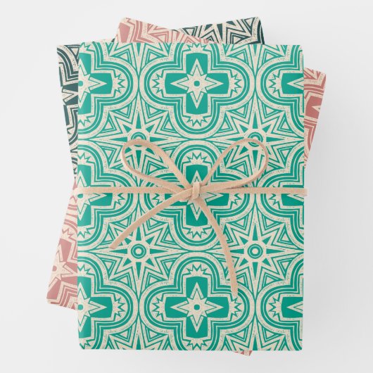  vakantie Quatrefoil Inpakpapier Vel (In situ)