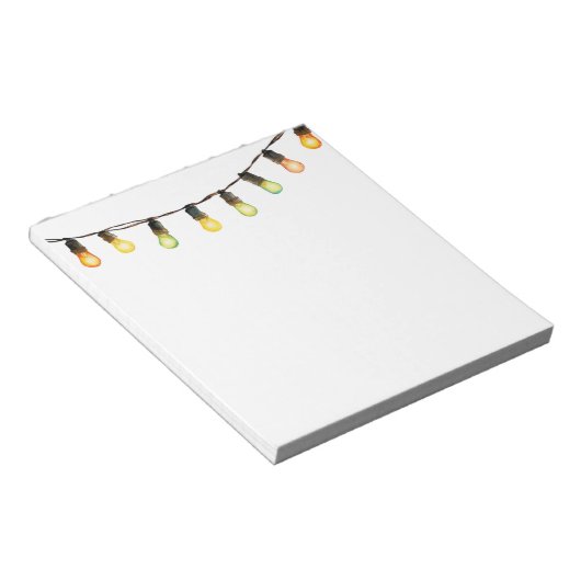 Vakantie Rainbow String Lights - Kerstverlichting Notitieblok (Schuin)