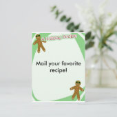 Vakantie recept feestdagenkaart (Staand voorkant)