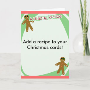Vakantie Recept Gingerbread Cookie Man Fun Feestdagen Kaart