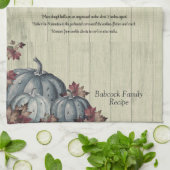 Vakantie recept Keepsake Blue Pumpkin boerderij Theedoek (Gevouwen)