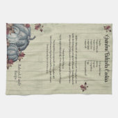 Vakantie recept Keepsake Blue Pumpkin boerderij Theedoek (Horizontaal)