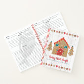 Vakantie Recept Kookboek Gingerbread Rustic Wood Notitieboek (Binnen)