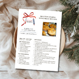 Vakantie recepten Mincemeat Muffins Kerst Kaart