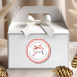 Vakantie Recepten Zelfgemaakte Voedsel Gift Label