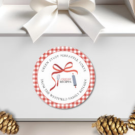 Vakantie Recepten Zelfgemaakte Voedsel Gift Label