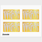 VAKANTIE RECHTHOEKIGE STICKER (Vel)