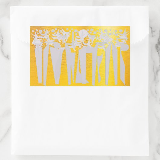 VAKANTIE RECHTHOEKIGE STICKER (Tas)