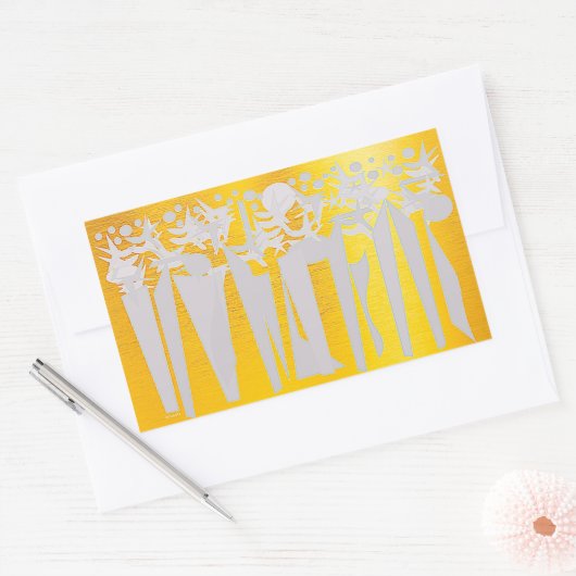 VAKANTIE RECHTHOEKIGE STICKER (Envelop)