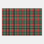 Vakantie Red Cream Green Plaid Stripes Inpakpapier Vel (Voorkant 2)