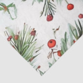 Vakantie Red Pine & Berries Design Tissuepapier (Detail)