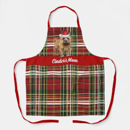 Vakantie Red Plaid Cairn Terrier Hond Kerstmis Schort