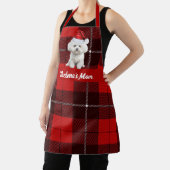 Vakantie Red Plaid Coton de Tulear Hond Kerstmis Schort (Insitu)