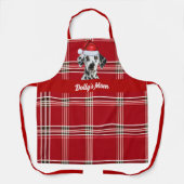 Vakantie Red White Plaid Dalmatische Hond Kerstmis Schort (Voorkant)