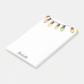 Vakantie Regenboog Kerstverlichting Gepersonalisee Post-it® Notes (Schuin)