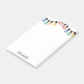 Vakantie Regenboog Kerstverlichting Gepersonalisee Post-it® Notes (Schuin)