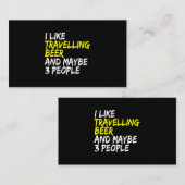 Vakantie reizen Ik hou van bier reizen bier drinke Visitekaartje (Voorkant / Achterkant)