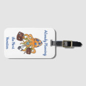 Vakantie Reizen Strand Hand-getrokken Octopus Bagagelabel (Voorkant (horizontaal))