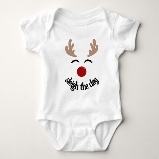 VAKANTIE RENDIER BABY BODY SUIT ROMPER (Voorkant)