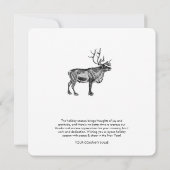 Vakantie Rendier Business Logo Christmas Kaart (Achterkant)