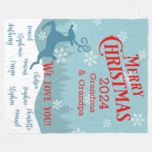 Vakantie Rendier Gepersonaliseerde Deken (Voorkant (Horizontaal))