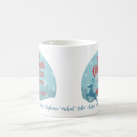 Vakantie rendier gepersonaliseerde mok (Center)