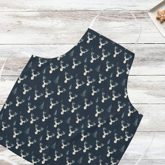 Vakantie rendieren, kerstboom, sneeuwvlok schort