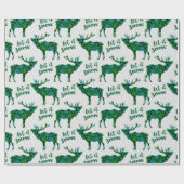 Vakantie rendieren laat het sneeuwpatroon cadeaupapier (Vlak)