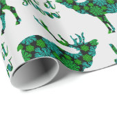 Vakantie rendieren laat het sneeuwpatroon cadeaupapier (Rol Hoek)