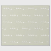 Vakantie rendieren santa kerst rustiek zand cadeaupapier (Vlak)