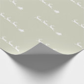 Vakantie rendieren santa kerst rustiek zand cadeaupapier (Hoek)