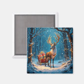 Vakantie rendiermagneet magneet (Voorkant / Achterkant)