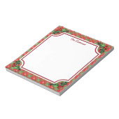 Vakantie Restaurant Red Plaid Notitieblok (Linkerzijde)